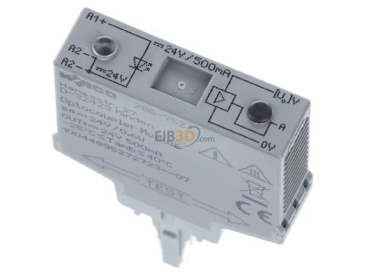 Ansicht oben vorne WAGO 286-752 Optokoppler-Baustein 24V/24VDC 500mA 
