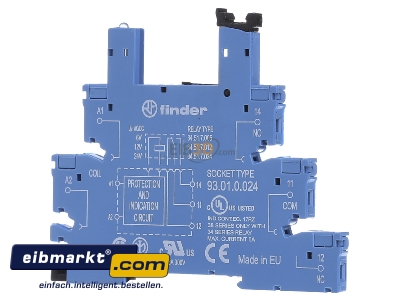 Front view Finder 93.01.0.024 Relay socket 5-pin
