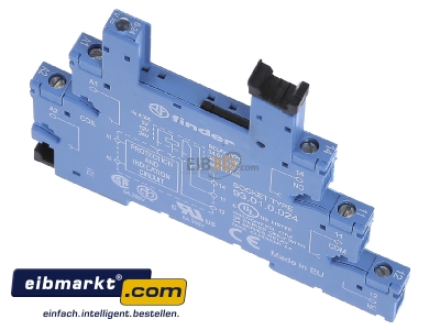 View up front Finder 93.01.0.024 Relay socket 5-pin
