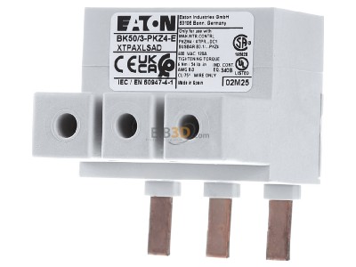 Front view Eaton BK50/3-PKZ4-E Busbar terminal 50mm� 
