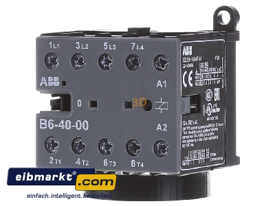 Front view ABB Stotz S&J B6-40-00-24AC Magnet contactor 24VAC 
