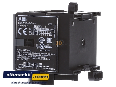 View on the right ABB Stotz S&J B6-40-00-24AC Magnet contactor 24VAC 
