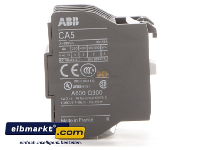Ansicht rechts Hilfsschalter CA5-40N ABB Stotz S&J CA5-40N