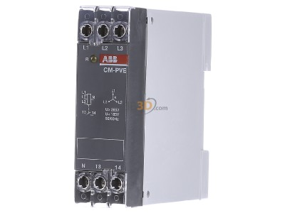 Front view ABB CM-PVE Phase monitoring relay 185...460V 
