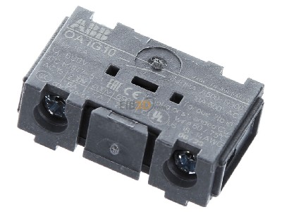 View up front ABB OA1G10 Auxiliary contact block 1 NO/0 NC 
