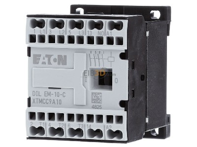 Frontansicht Eaton DILEM-10-C(240V50HZ) Leistungssch�tz 1S AC3/400V:4kW 3p 