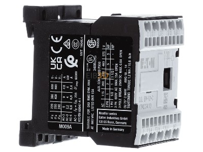 Ansicht links Eaton DILEM-10-C(240V50HZ) Leistungssch�tz 1S AC3/400V:4kW 3p 