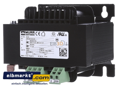 Front view Murrelektronik 86307 One-phase transformer 400V/230V 400VA - 
