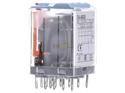 Ansicht rechts Comat C4-A40X/AC230V-Relec Industrie-Relais MRC blau 14-pin, 4 CO, X=LED 