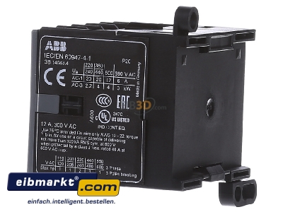 View on the right ABB Stotz S&J BC6-30-10 220VDC Magnet contactor 220VDC - 
