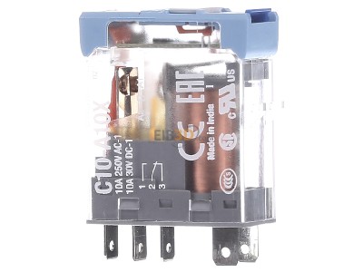 Frontansicht Comat C10-A10X/DC24V-Relec Interface-Relais IRC blau 5-pin, 1 CO, X=LED 