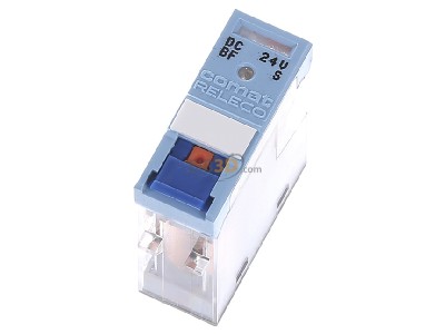 Ansicht oben rechts Comat C10-A10X/DC24V-Relec Interface-Relais IRC blau 5-pin, 1 CO, X=LED 