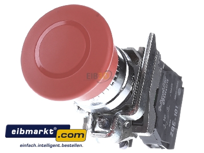 Front view Schneider Electric XB4BT845 Emergency stop complete IP66 
