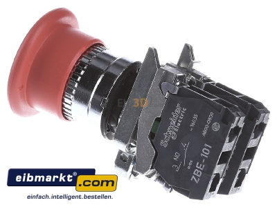 View on the right Schneider Electric XB4BT845 Emergency stop complete IP66 
