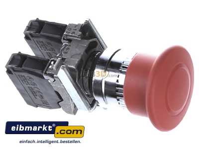 View top left Schneider Electric XB4BT845 Emergency stop complete IP66 
