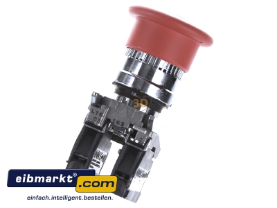 Top rear view Schneider Electric XB4BT845 Emergency stop complete IP66 

