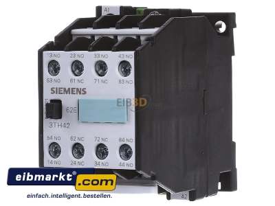 Front view Siemens Indus.Sector 3TH4262-0AG2 Contactor relay 110VAC 0VDC 2NC/ 6 NO - 
