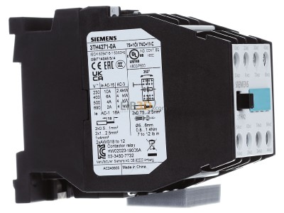 View on the left Siemens 3TH4271-0AF0 Contactor relay 110VAC 0VDC 1NC/ 7 NO 
