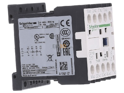 View on the left Schneider Electric CA2KN22E7 Auxiliary relay 48VAC 2NC/ 2 NO 
