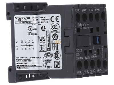 Ansicht links Schneider Electric CA2KN22Q7 Hilfsschtz 2S2 380/400V50/60HZ 
