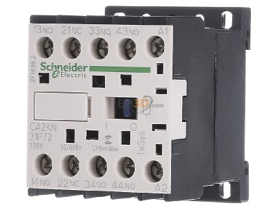 Front view Schneider Electric CA2KN31P72 Auxiliary relay 230VAC 1NC/ 3 NO 
