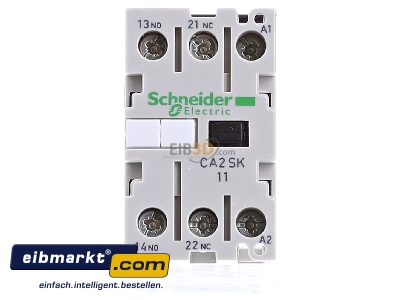 Front view Schneider Electric CA2SK11B7 Contactor relay 24VAC 1NC/ 1 NO 
