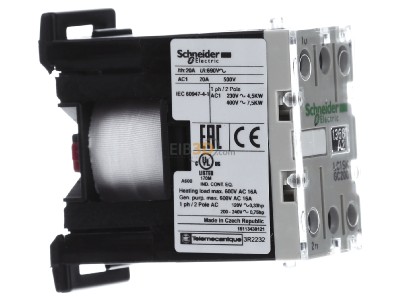 View on the left Schneider Electric LC1SKGC200B7 Magnet contactor 5A 24VAC 
