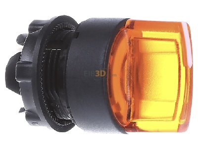 View on the left Schneider Electric ZB5AK1353 Short thumb-grip actuator yellow IP66 
