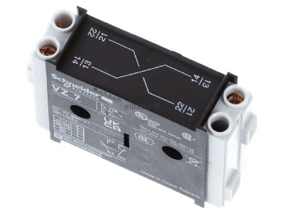 View up front Schneider Electric VZ7 Auxiliary contact block 1 NO/1 NC 
