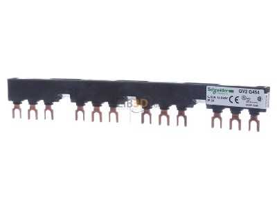 Front view Schneider Electric GV2G454 Phase busbar 3-p 206mm 
