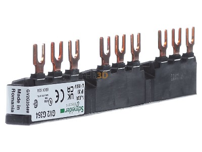 View on the left Schneider Electric GV2G354 Phase busbar 3-p 162mm 
