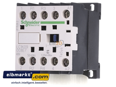 Frontansicht Schneider Electric LC1K09008E7 Schtz 9A 48V 50/60HZ 