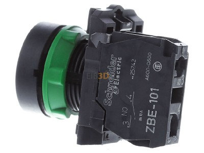 Ansicht rechts Schneider Electric XB5AA31 Drucktaster flach, gn, 1S 