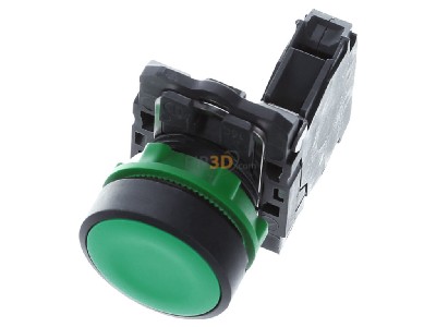 Ansicht oben vorne Schneider Electric XB5AA31 Drucktaster flach, gn, 1S 