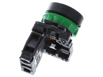 Ansicht oben hinten Schneider Electric XB5AA31 Drucktaster flach, gn, 1S 