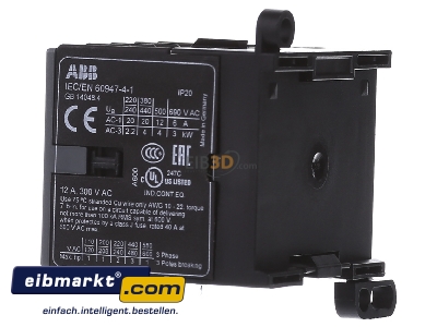 View on the right ABB Stotz S&J BC6-30-01 24VDC Magnet contactor 24VDC - 
