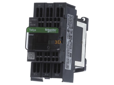 Front view Schneider Electric LC1D123BL Magnet contactor 12A 24VDC 
