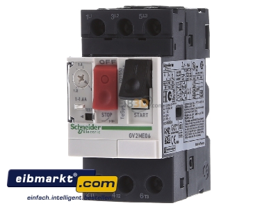 Front view Schneider Electric GV2ME06 Motor protective circuit-breaker 1,5A 
