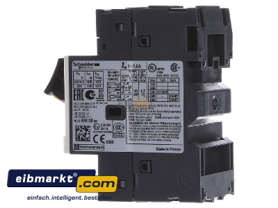 View on the right Schneider Electric GV2ME06 Motor protective circuit-breaker 1,5A 
