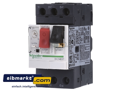 Front view Schneider Electric GV2ME07 Motor protective circuit-breaker 2A - 
