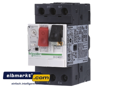 Frontansicht Schneider Electric GV2ME07 Motorschutzschalter 1,60-2,50A 