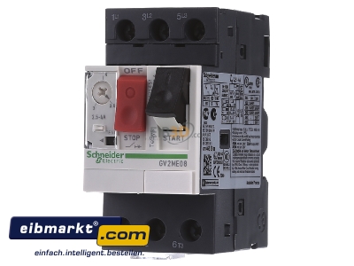 Front view Schneider Electric GV2ME08 Motor protective circuit-breaker 3,5A
