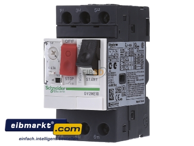 Frontansicht Schneider Electric GV2ME10 Motorschutzschalter 4,00-6,30A 