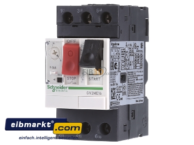 Frontansicht Schneider Electric GV2ME16 Motorschutzschalter 9,00-14,00A 