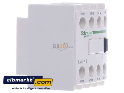 View on the left Schneider Electric LADN31 Auxiliary contact block 3 NO/1 NC
