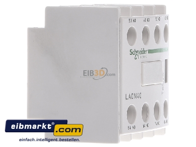 View on the left Schneider Electric LADN40 Auxiliary contact block 4 NO/0 NC
