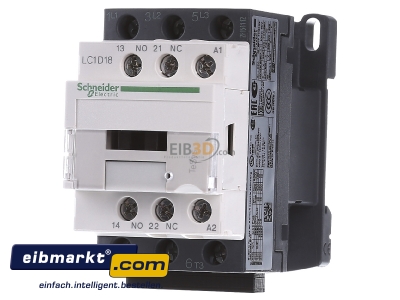 Front view Schneider Electric LC1D18P7 Magnet contactor 18A 230VAC 
