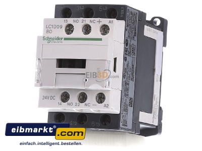 Front view Schneider Electric LC1D09BD Magnet contactor 9A 24VDC - 
