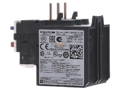 View on the right Schneider Electric LRD08 Thermal overload relay 2,5...4A 
