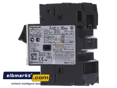 View on the right Schneider Electric GV2ME05 Motor protective circuit-breaker 0,88A
